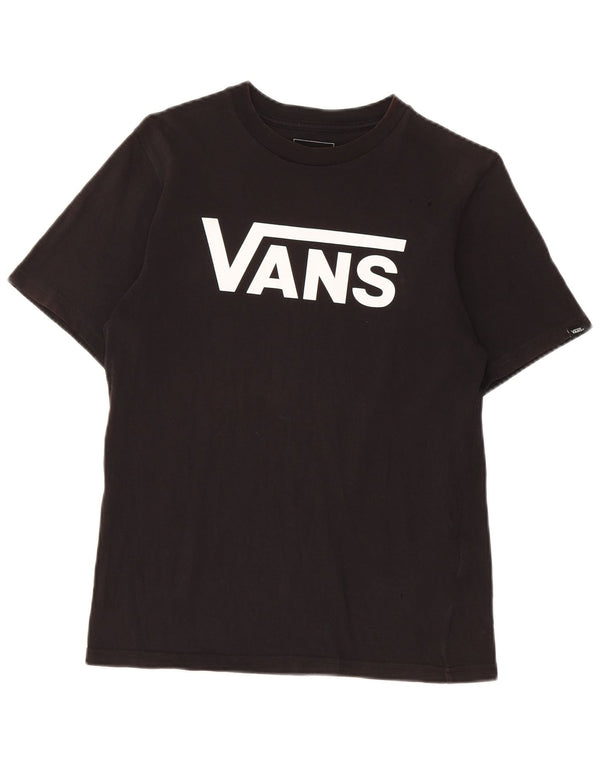 Vans drenge Custom Fit grafisk T-shirt top 12-13 år sort bomuld
