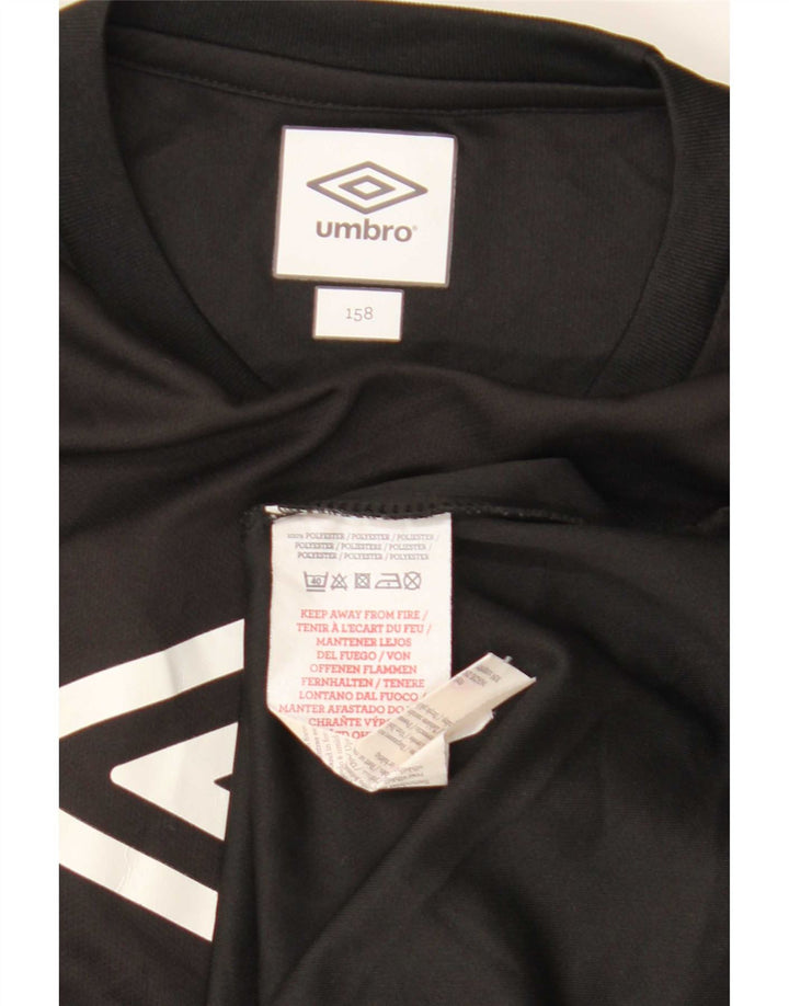 Umbro Boys Grafisk T-Shirt Top 12-13 År Sort Polyester