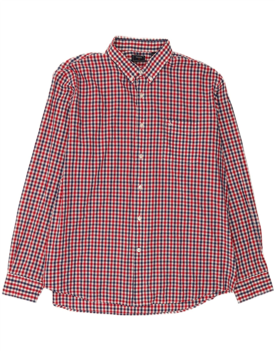 DOCKERS Mens Shirt 2XL Red Check Cotton Vintage Dockers and Second-Hand Dockers from Messina Hembry 
