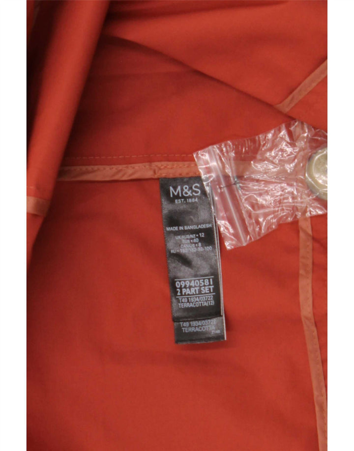 Marks & Spencer Dameoverfrakke UK 12 Medium Brun Bomuld