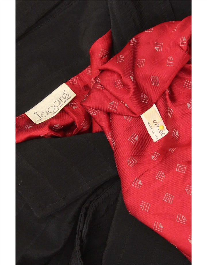 Vintage Dame Oversized Double Breasted Blazer Jacket UK 10 Small Black