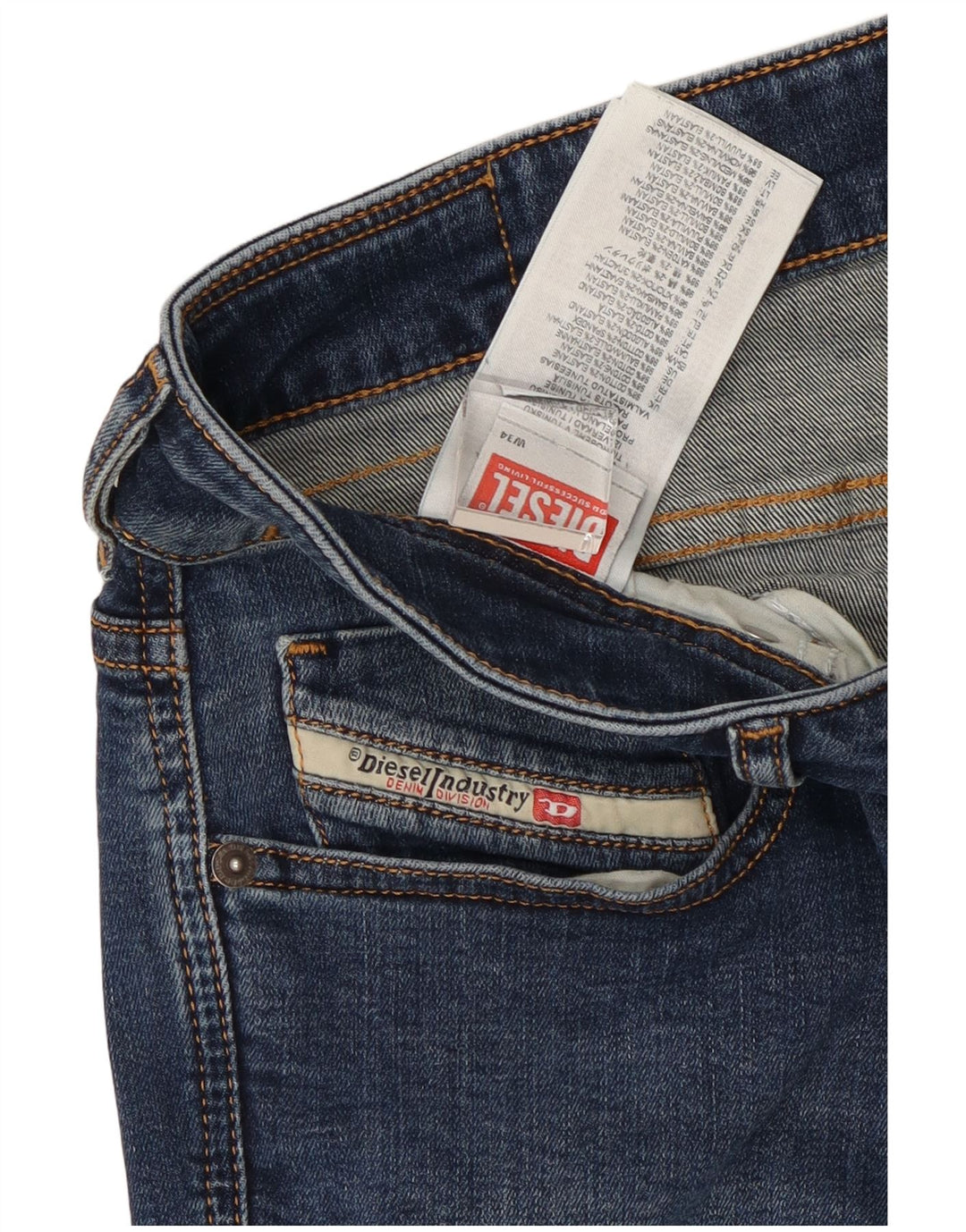 Diesel Herre Thanaz Slim Jeans W34 L27 Blå Bomuld