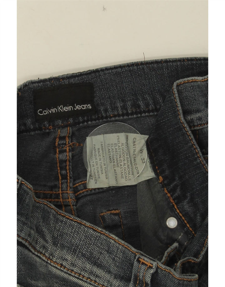 Calvin Klein Straight Jeans til mænd W33 L28 Blå Bomuld