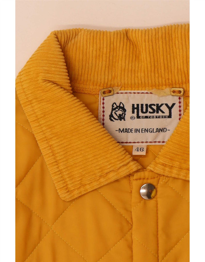 Husky Herre Quiltet Jakke UK 46 3XL Gul Polyamid