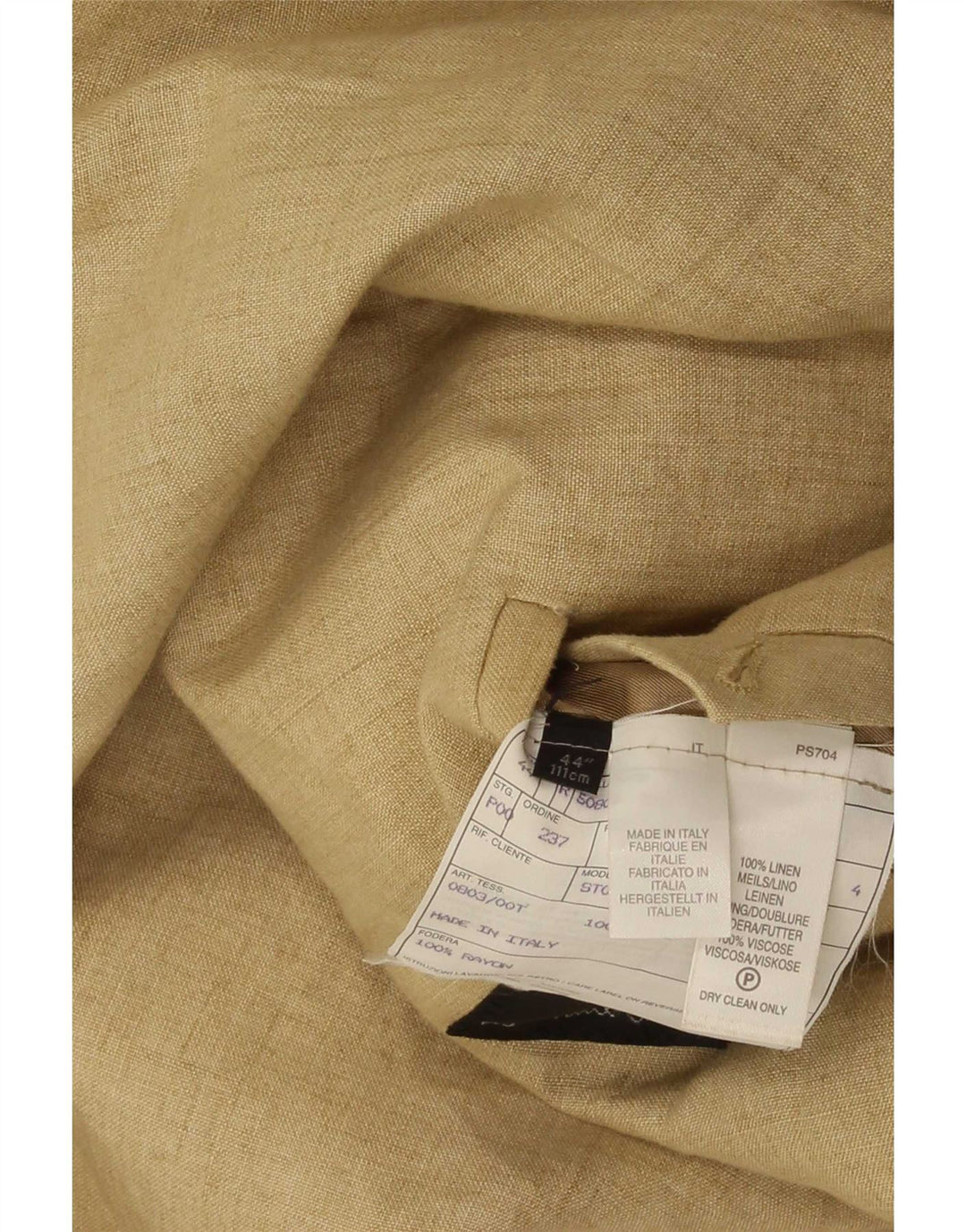 Paul Smith Herre 3 Button Blazer Jacket UK 44 2XL Beige Linen