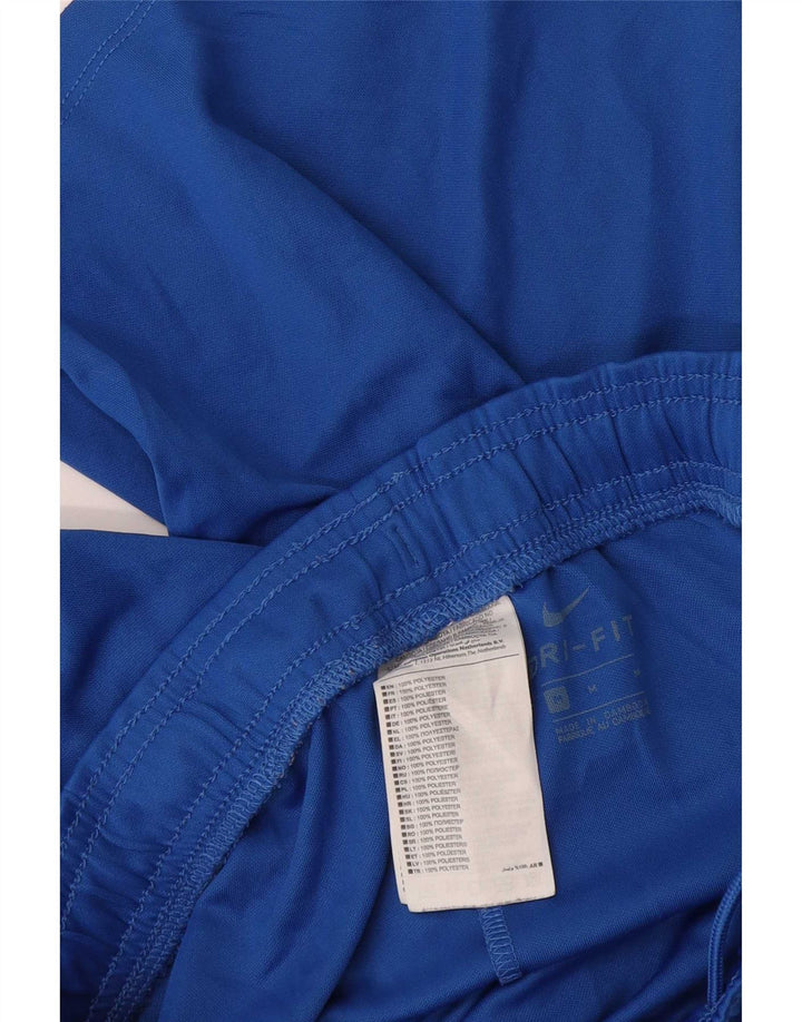 Nike Dame Dri Fit sportsshorts UK 14 Medium Blue Polyester