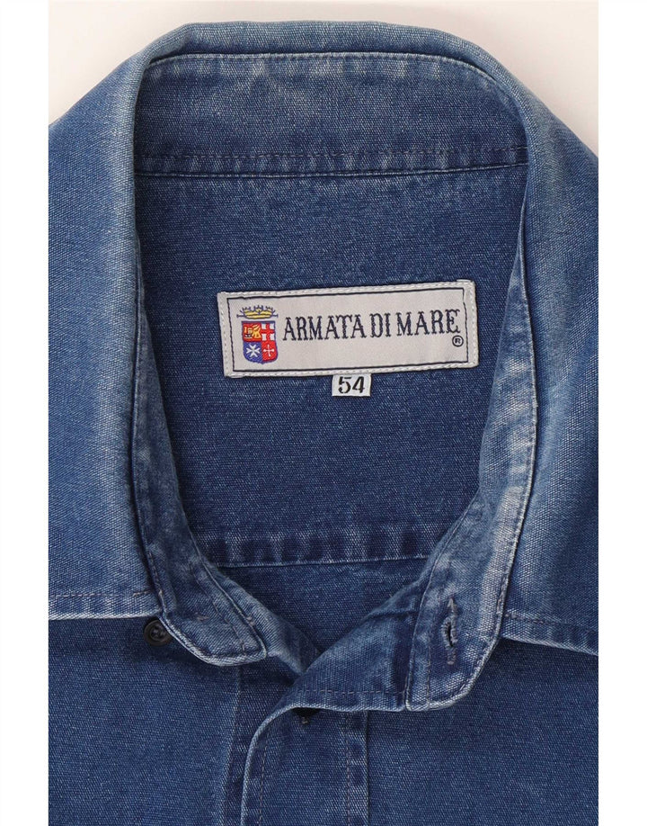 Armata Di Mare Herre Denim Skjorte IT 54 XL Blå