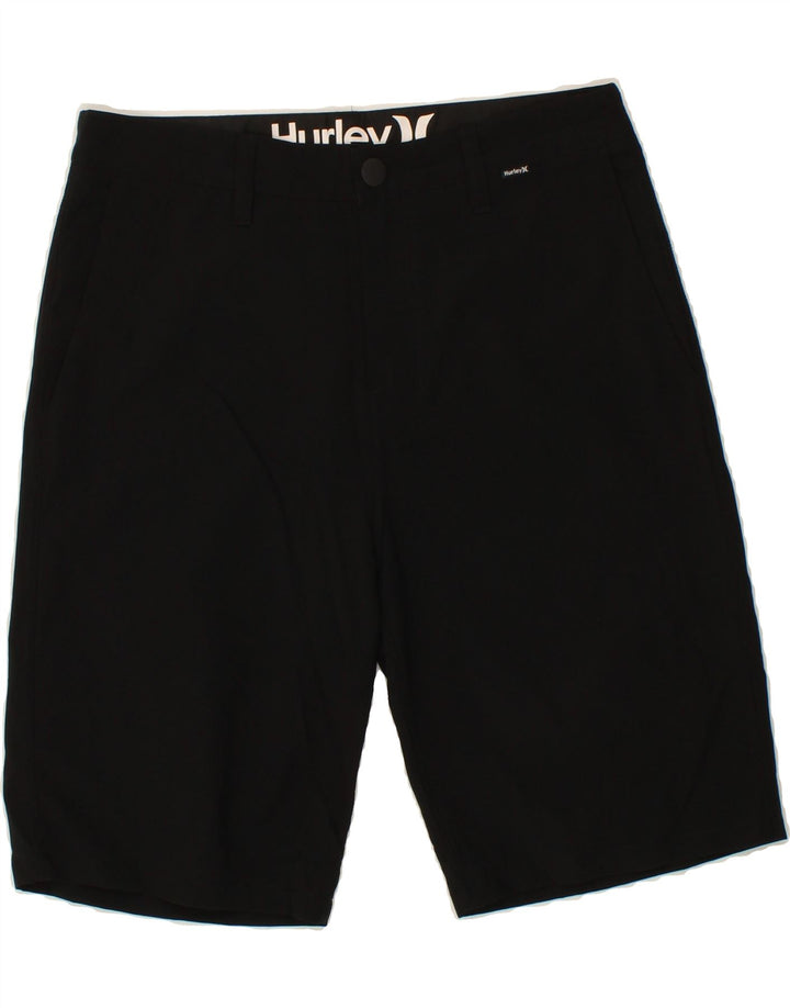 HURLEY Mens Chino Shorts W29 Small Black Polyester Vintage Hurley and Second-Hand Hurley from Messina Hembry 