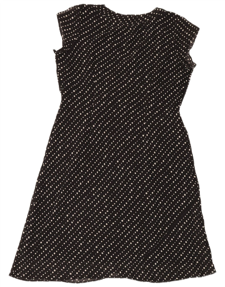 Wallis Dame A-Line Kjole UK 20 2XL Sort Plettet Polyester