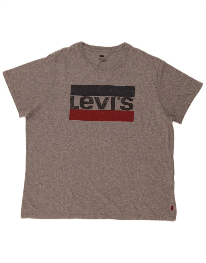Levi's Herre grafisk T-shirt Top 2XL Grå