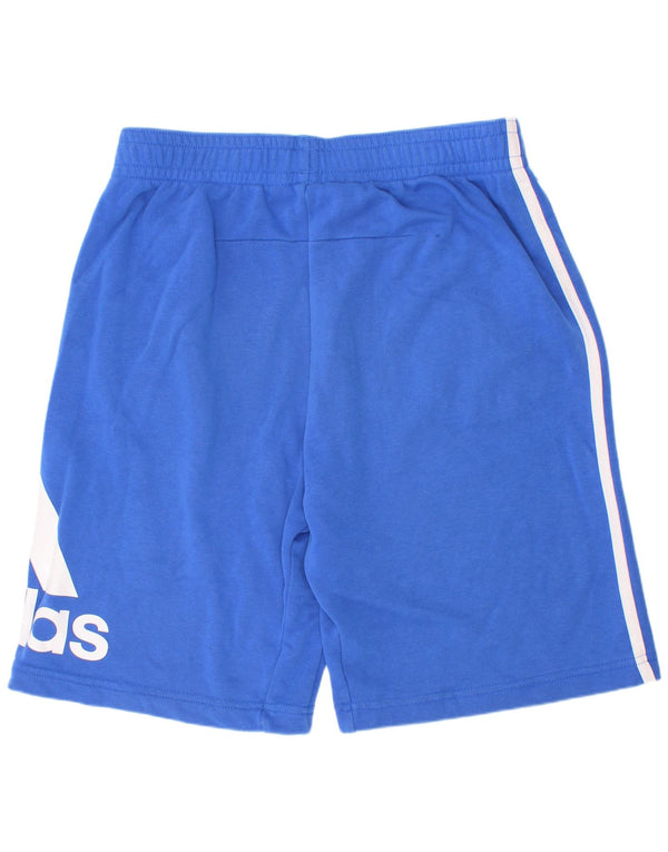 Adidas drenge grafiske sportsshorts 13-14 år blå bomuld