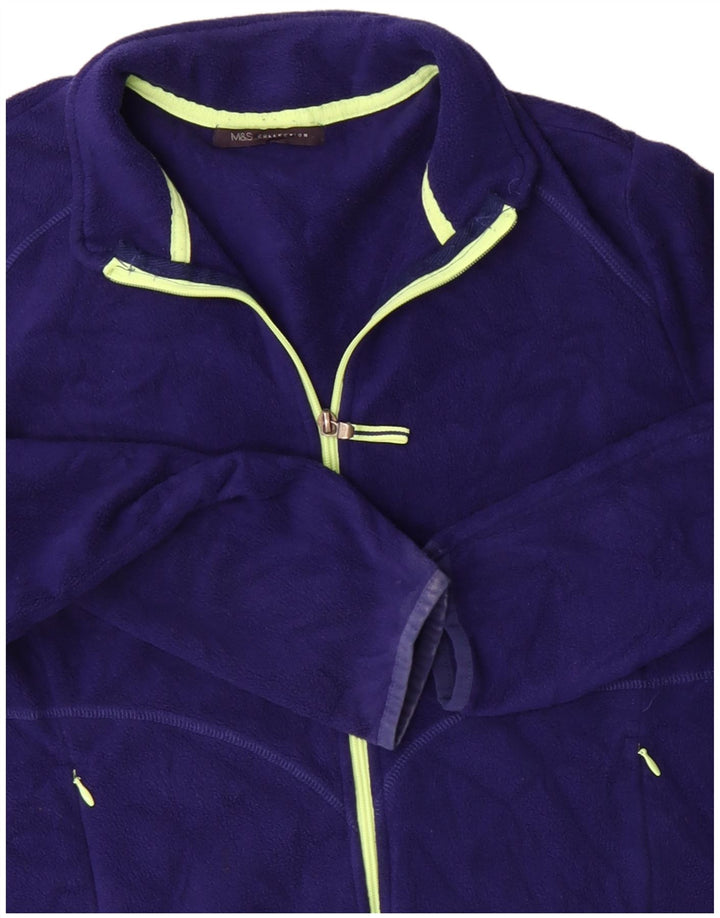 Marks & Spencer Fleecejakke til kvinder UK 20 2XL Lilla Polyester