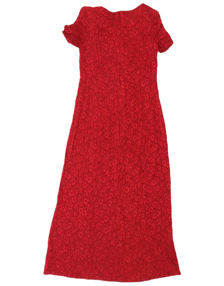 Laura Ashley Dame Maxi Kjole UK 12 Medium Red Floral