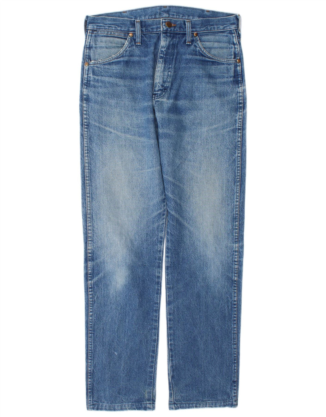 Wrangler Straight Jeans til mænd W32 L31 blå bomuld