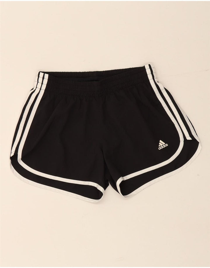 ADIDAS sportsshorts til kvinder UK 10 Small Black Polyester