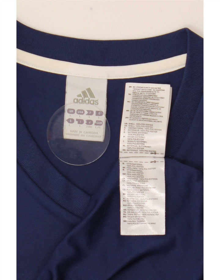Adidas Herre T-Shirt Top Stor Marineblå Polyester