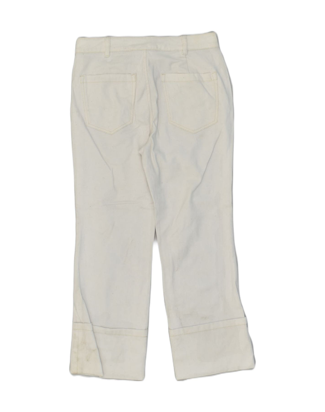 MASSIMO DUTTI Womens Capri Jeans W28 L24 White Cotton | Vintage Massimo Dutti | Thrift | Second-Hand Massimo Dutti | Used Clothing | Messina Hembry 