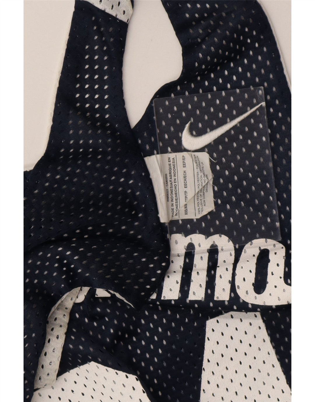 NIKE Womens Crop Grafisk Vest Top UK 2 2XS Marineblå Colourblock Polyester