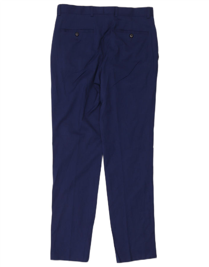 Marks & Spencer Herre Slim Suit Bukser W30 L29 Navy Blue Viscose