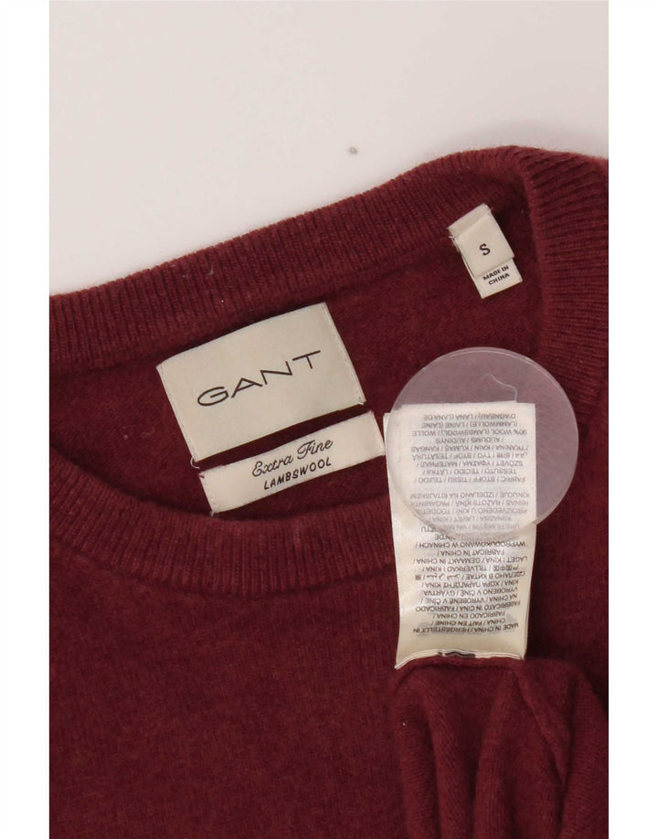Gant Herre Crew Neck Jumper Sweater Lille Bourgogne lammeuld