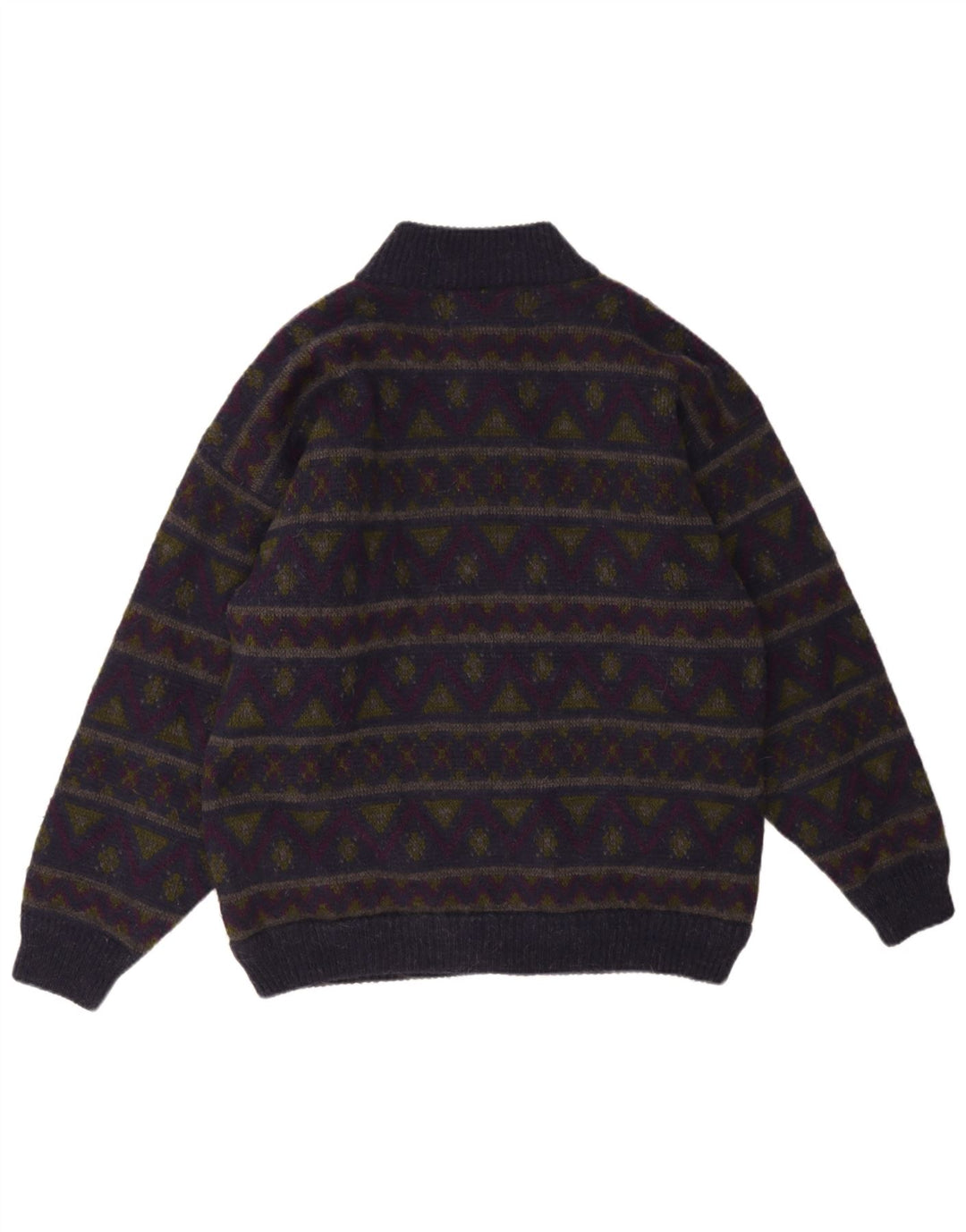Settebello Herre Cardigan Sweater Medium Flerfarvet Geometrisk