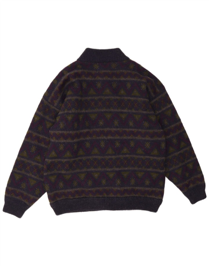 Settebello Herre Cardigan Sweater Medium Flerfarvet Geometrisk