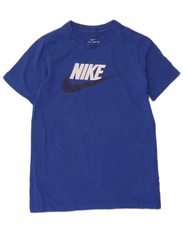 Nike Boys Graphic T-Shirt Top 12-13 Years Large Blue Cotton