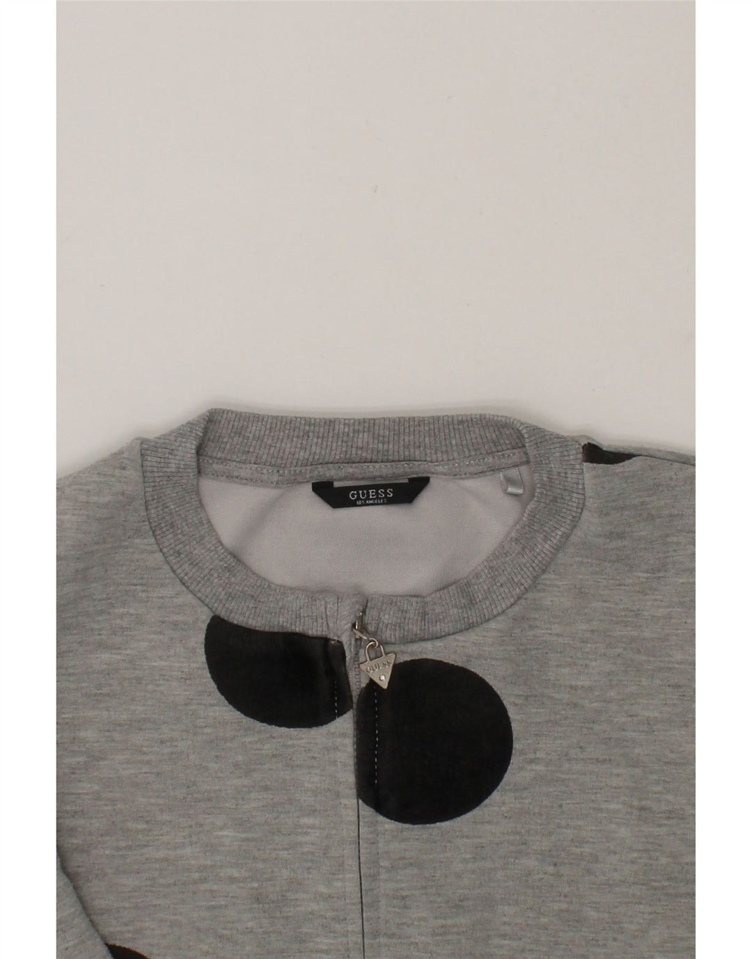 GUESS Girls Cardigan Sweater 11-12 Years Grey Polka Dot Polyester Vintage Guess and Second-Hand Guess from Messina Hembry 