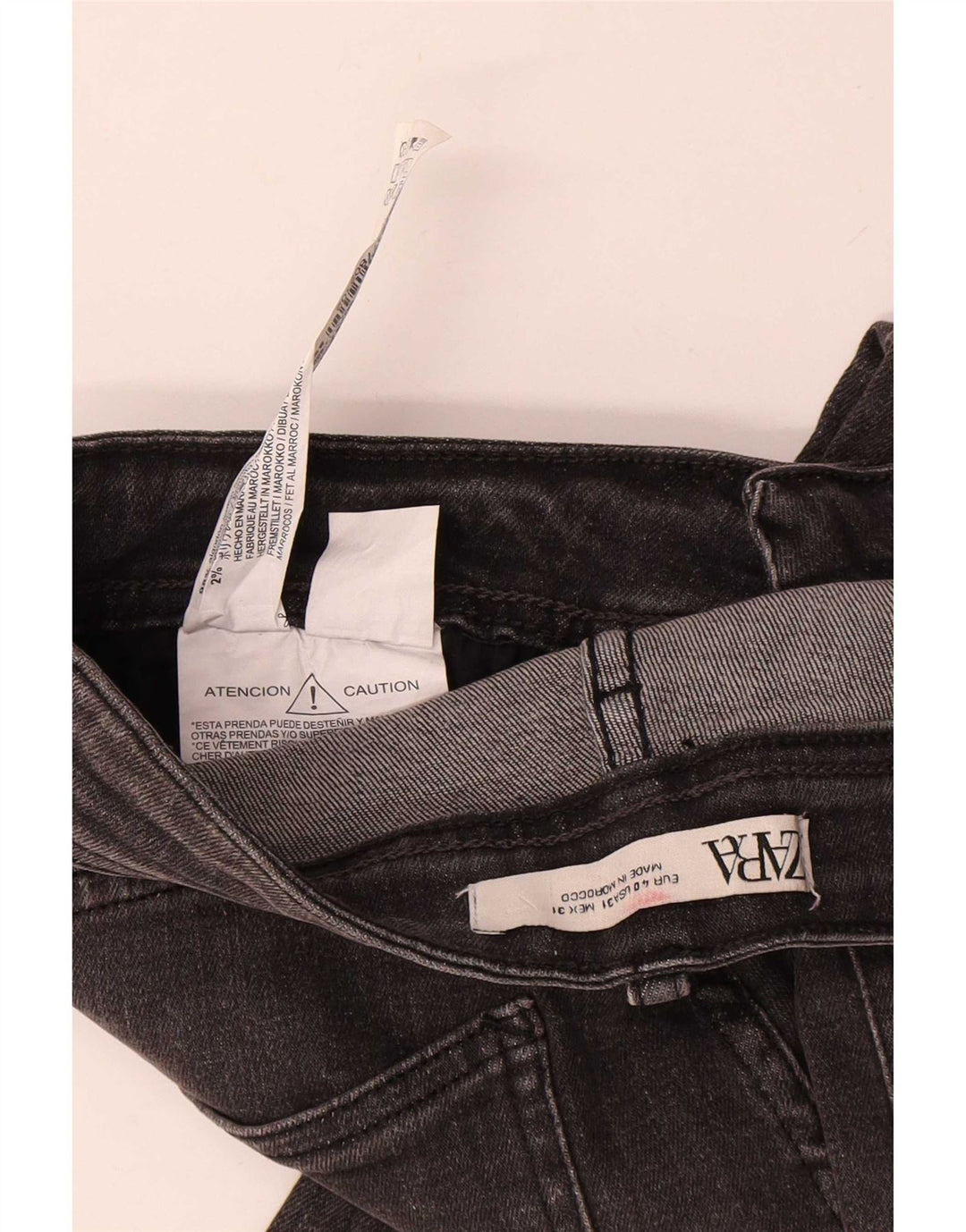 Zara Herre Slim Jeans EU 40 Medium W31 L28 Grå Bomuld