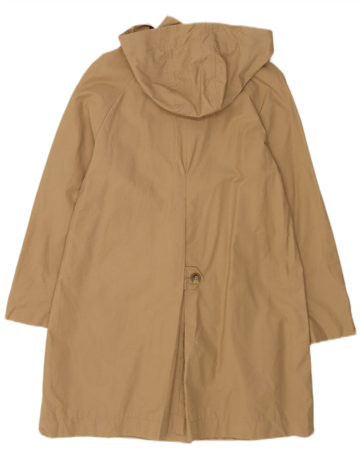 Marks & Spencer Regnfrakke med hætte til kvinder UK 12 Medium Beige Bomuld