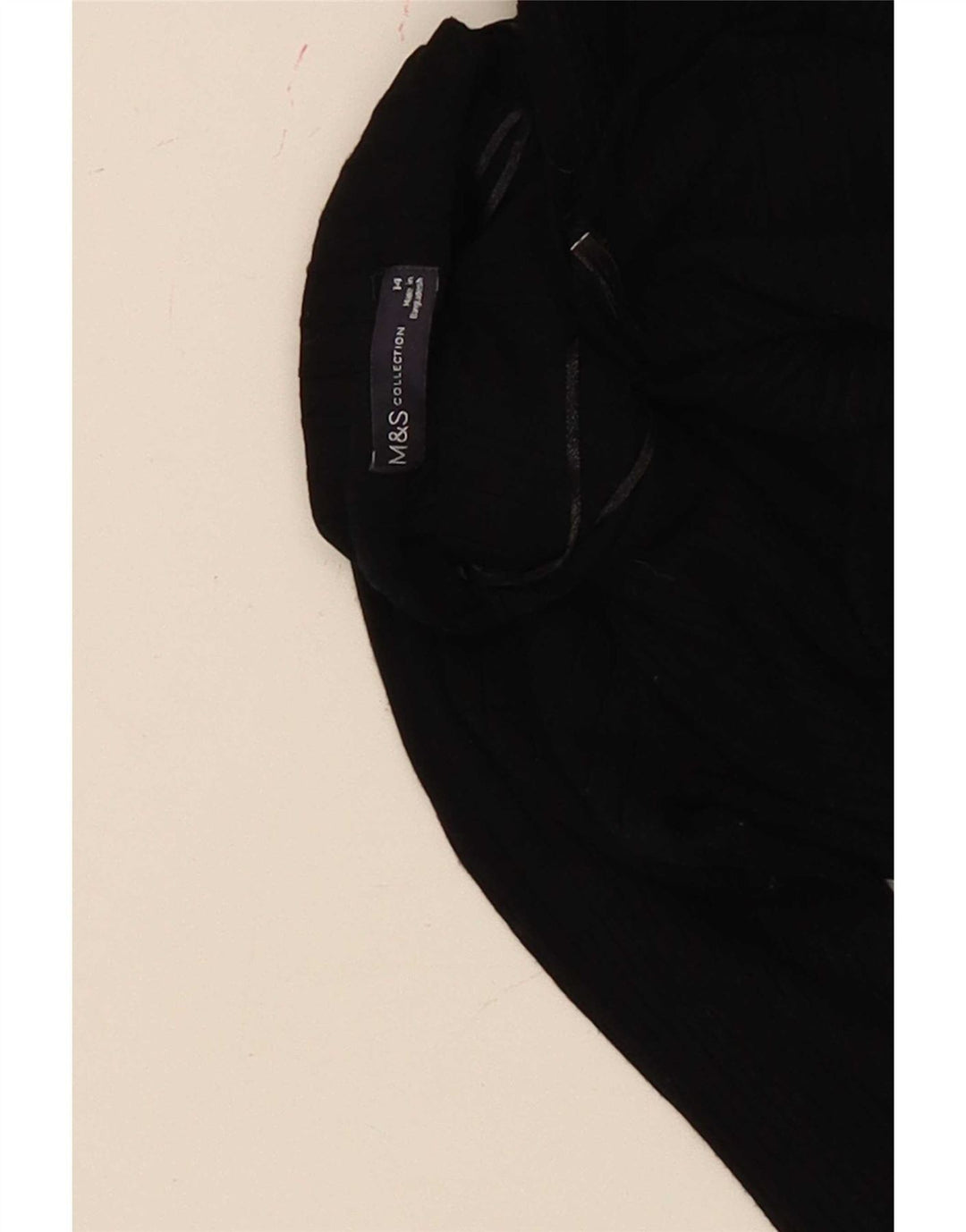 Marks & Spencer Dame Crop Top Langærmet UK 14 Medium Sort
