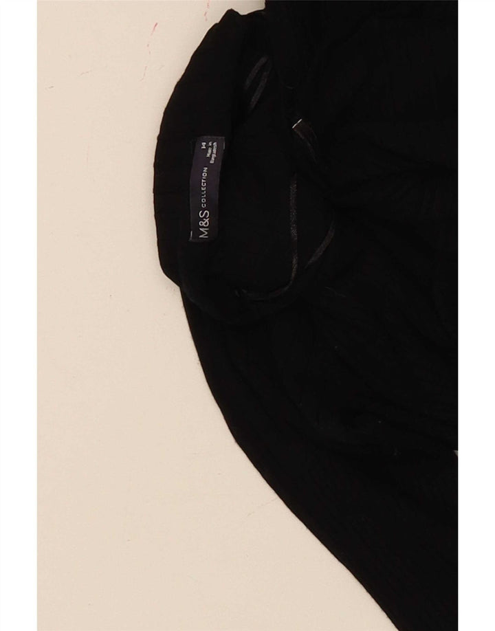 Marks & Spencer Dame Crop Top Langærmet UK 14 Medium Sort