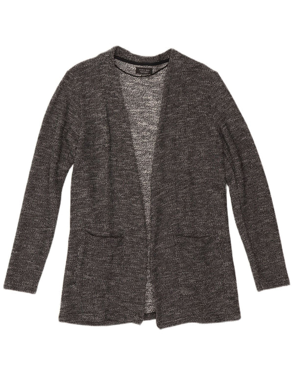 Zara Herre Cardigan Sweater Lille Sort Flecked Bomuld