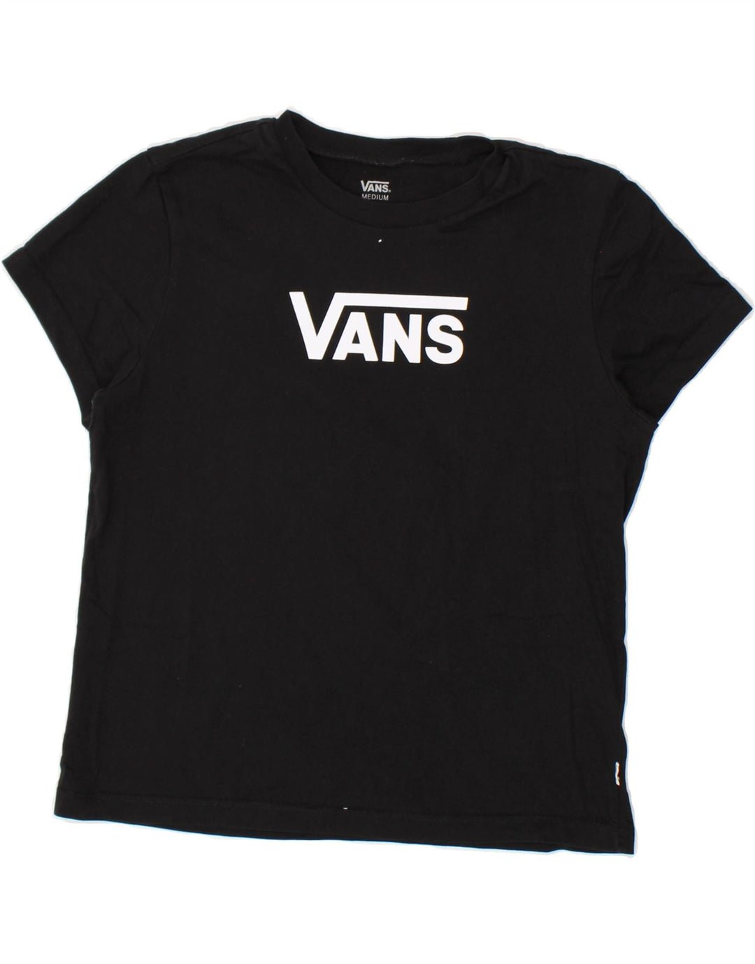VANS Womens Graphic T-Shirt Top UK 12 Medium Black Vintage Vans and Second-Hand Vans from Messina Hembry 