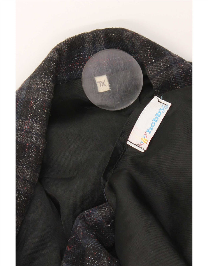Vintage herre 2-knaps blazerjakke UK 42 XL marineblå ternet