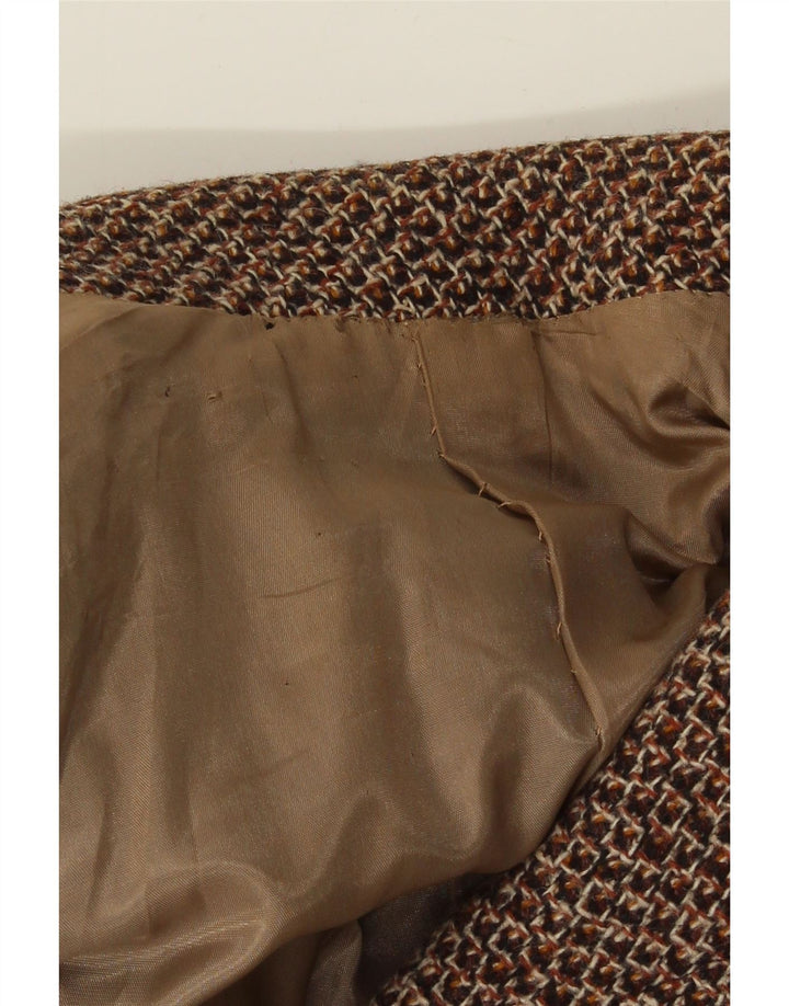 Vintage Dame Dobbeltradet Frakke UK 14 Medium Brun