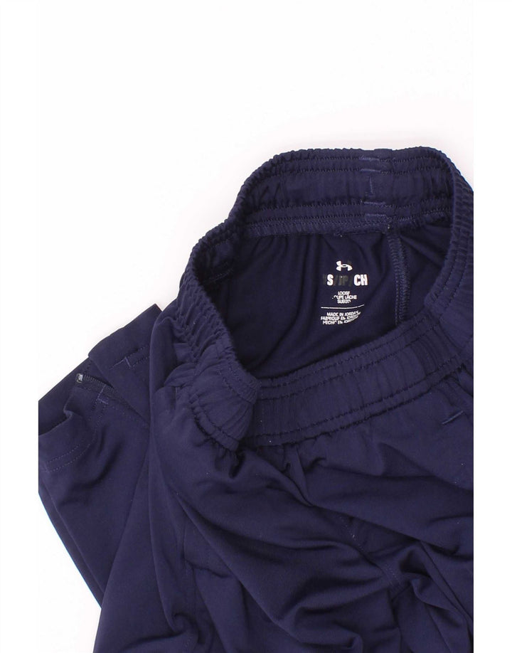 Under Armour Boys træningsbukser 7-8 år Small Navy Blue Colourblock