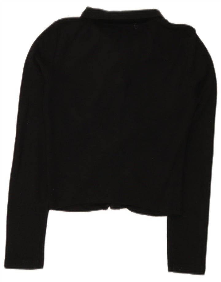 Zara Womens Crop Cardigan Top UK 8 Small Black