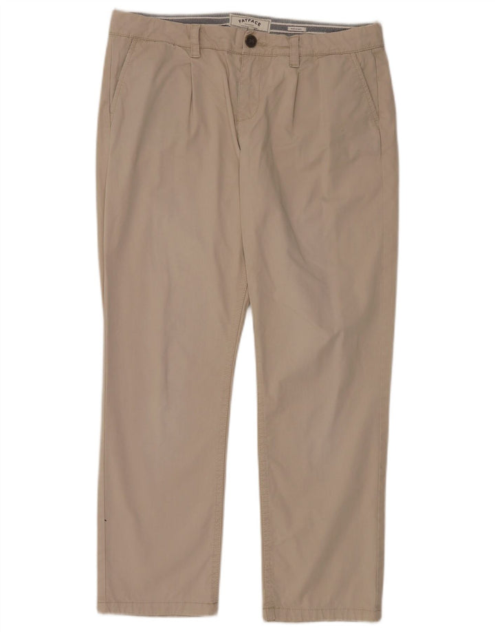 FAT FACE Dame Pegged Chino Bukser UK 12 Medium W32 L28 Beige Bomuld