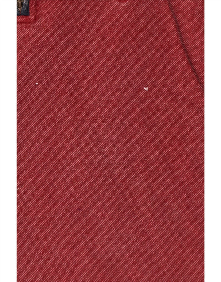 Fedt ansigt herre lynlås-hals sweatshirt jumper medium rød bomuld