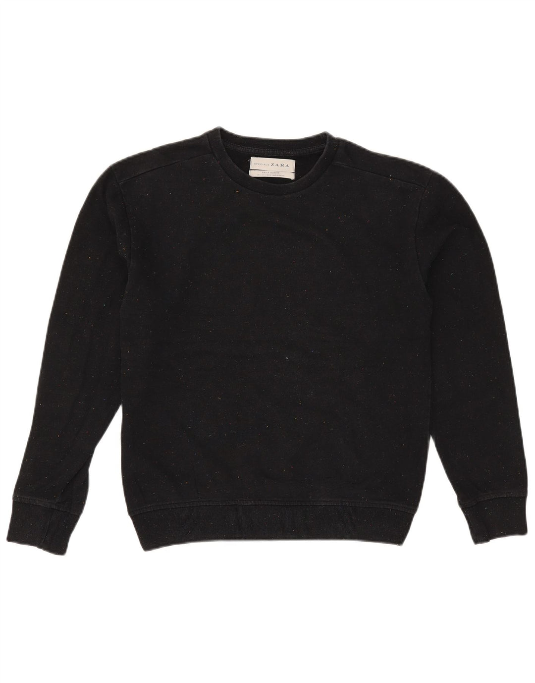 Zara Sweatshirt-trøje til mænd, lille sort flækket