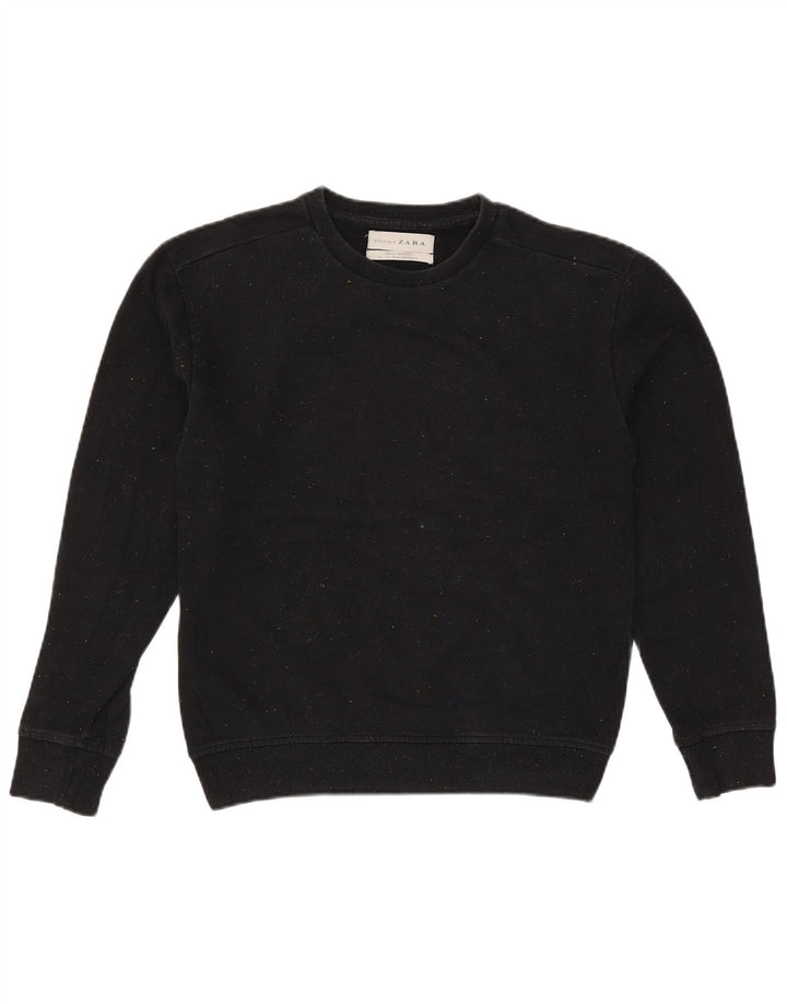 Zara Sweatshirt-trøje til mænd, lille sort flækket