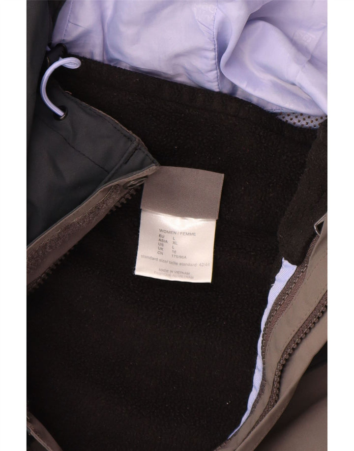 Jack Wolfskin Dame Windbreaker Jacket UK 16 Large Black Colourblock
