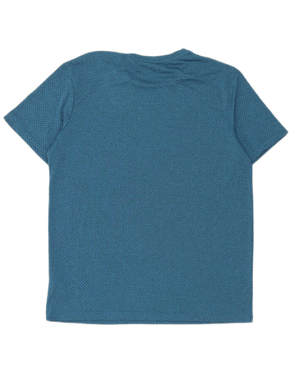 Fila Herre T-Shirt Top Medium Blue Spotted Polyester