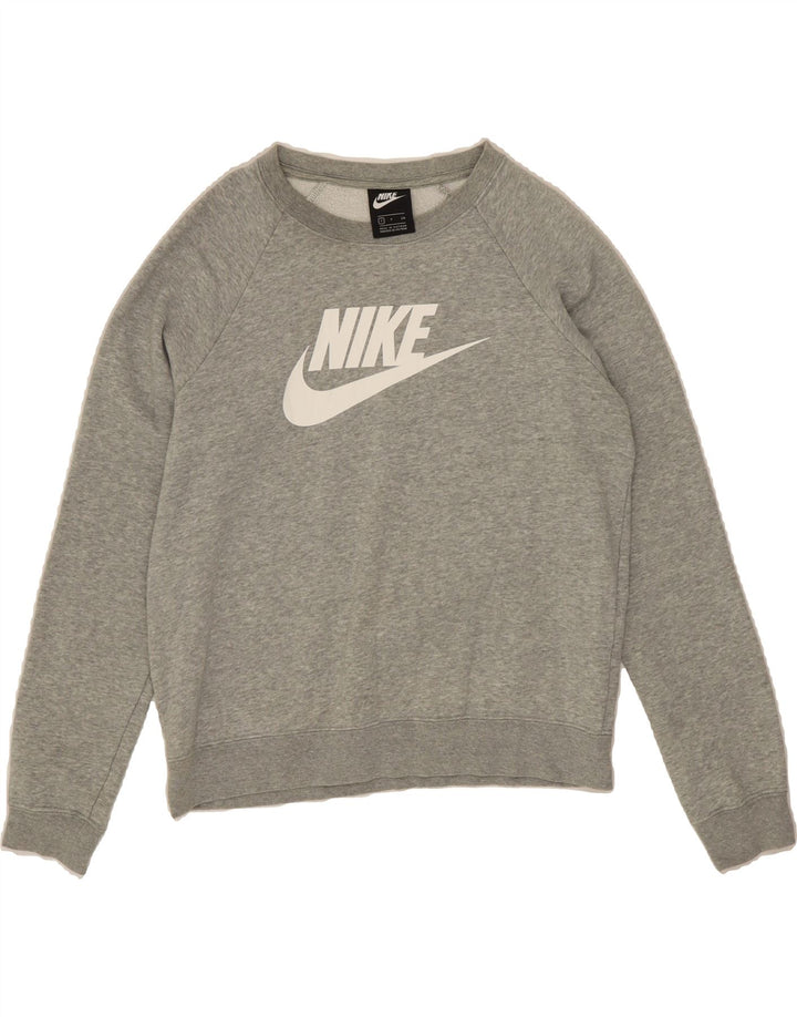 NIKE Mens Graphic Sweatshirt Jumper Small Grey Cotton Vintage Nike and Second-Hand Nike from Messina Hembry 