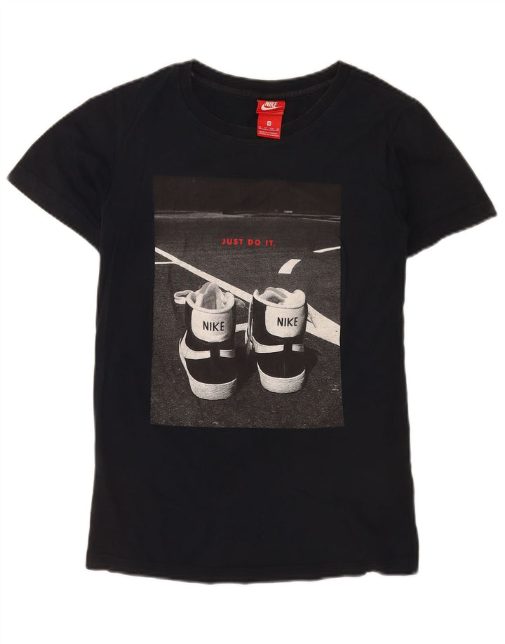 Nike grafisk T-shirt top XS marineblå bomuld til mænd