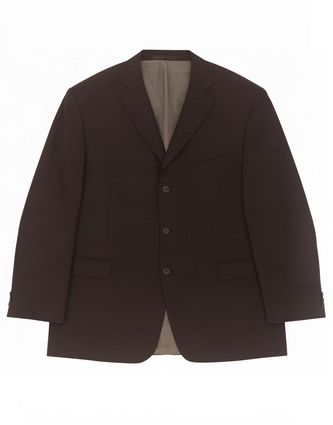 Marks & Spencer Herre 3 Button Blazer Jacket UK 48 2XL Sort Polyester