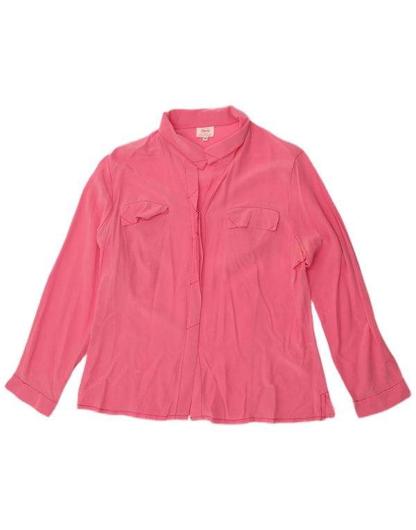 cherie Dame Skjorte Bluse IT 48 XL Pink Silke