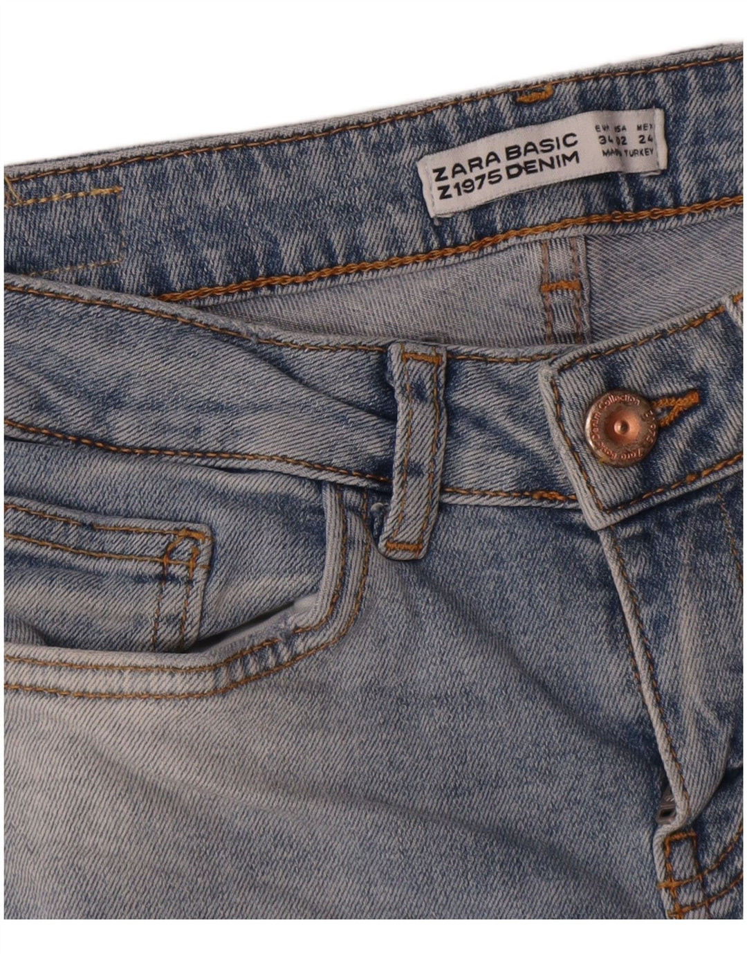 Zara Dame Slim Jeans EU 34 2XS W24 L26 Blå