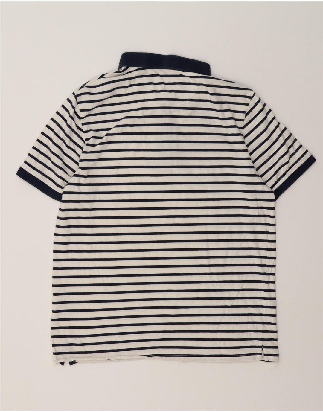 Lyle & Scott herre poloshirt stor hvid stribet bomuld